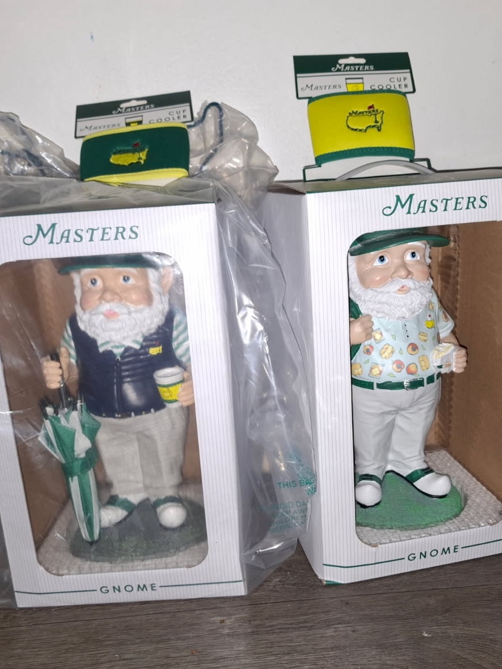 Masters Green and Yellow Golf Gnome Set
